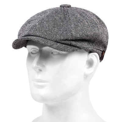 1pc heren graan geruite vintage mode muts baret, ideale keuze voor geschenken