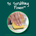 Scotch-Brite Heavy Duty Scrub Sponge, 6 Kitchen Sponges Designed for Tough Messes in the Kitchen that Last 3X Longer*, Best for Cast Iron Skillets and Outdoor Grills, Flexible, Durable, and Strong