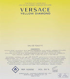 Yellow Diamond by Versace women's 3 oz Eau de Toilette spray with a yellow accents bottle and elegant design.