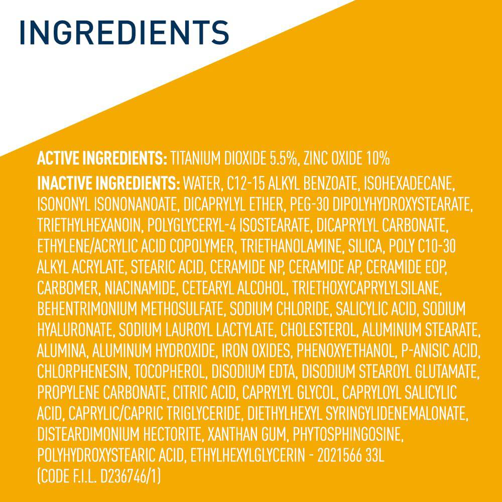 SlimBag CeraVe Hydrating Mineral Sunscreen SPF 30 with sheer tint in 1.7 oz tube, featuring zinc oxide and titanium dioxide for a healthy glow.