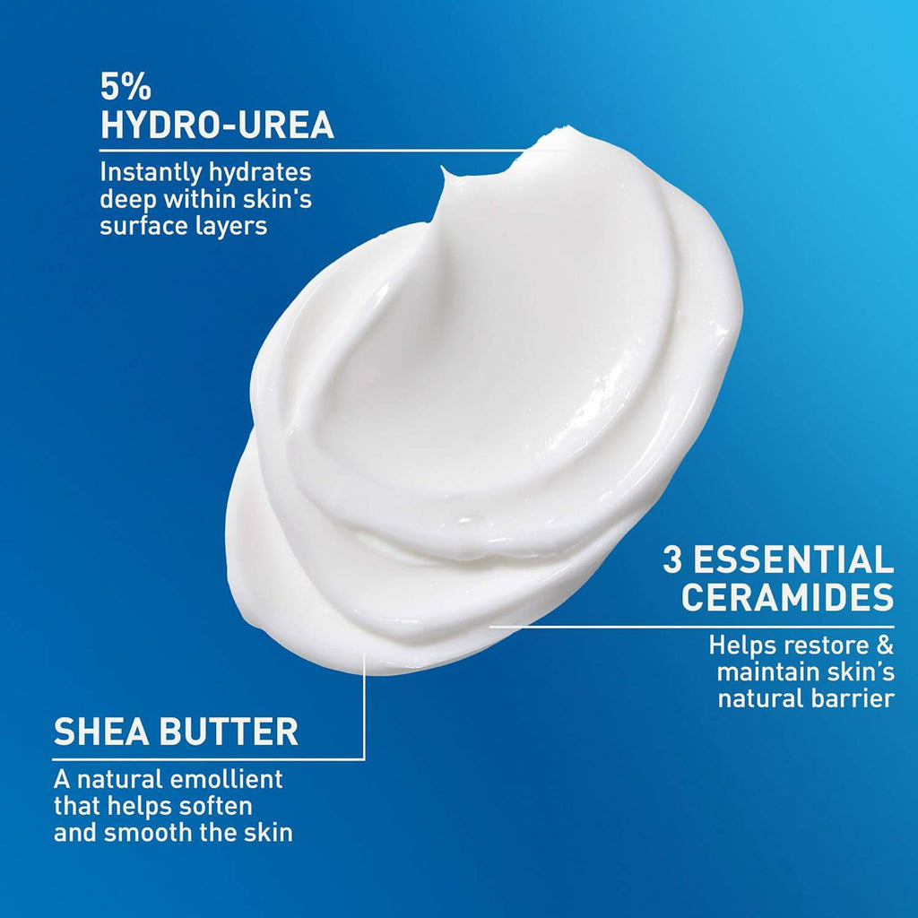 CeraVe Intensive Moisturizing Cream body lotion with shea butter, 19oz, fragrance-free, for dry skin and skin barrier repair