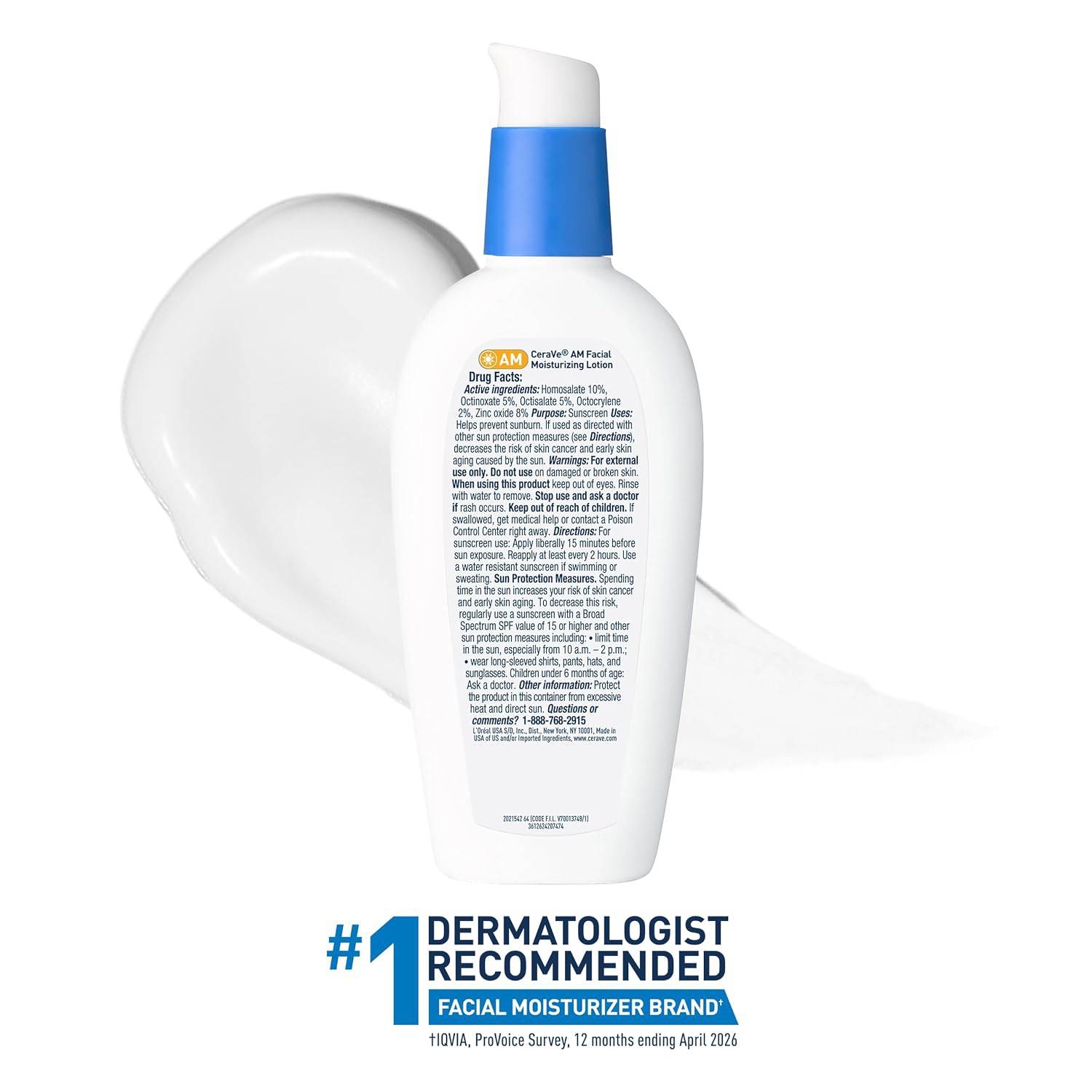 CeraVe AM facial moisturizer with SPF 30, oil-free face lotion with hyaluronic acid, niacinamide, ceramides, and broad spectrum sunscreen
