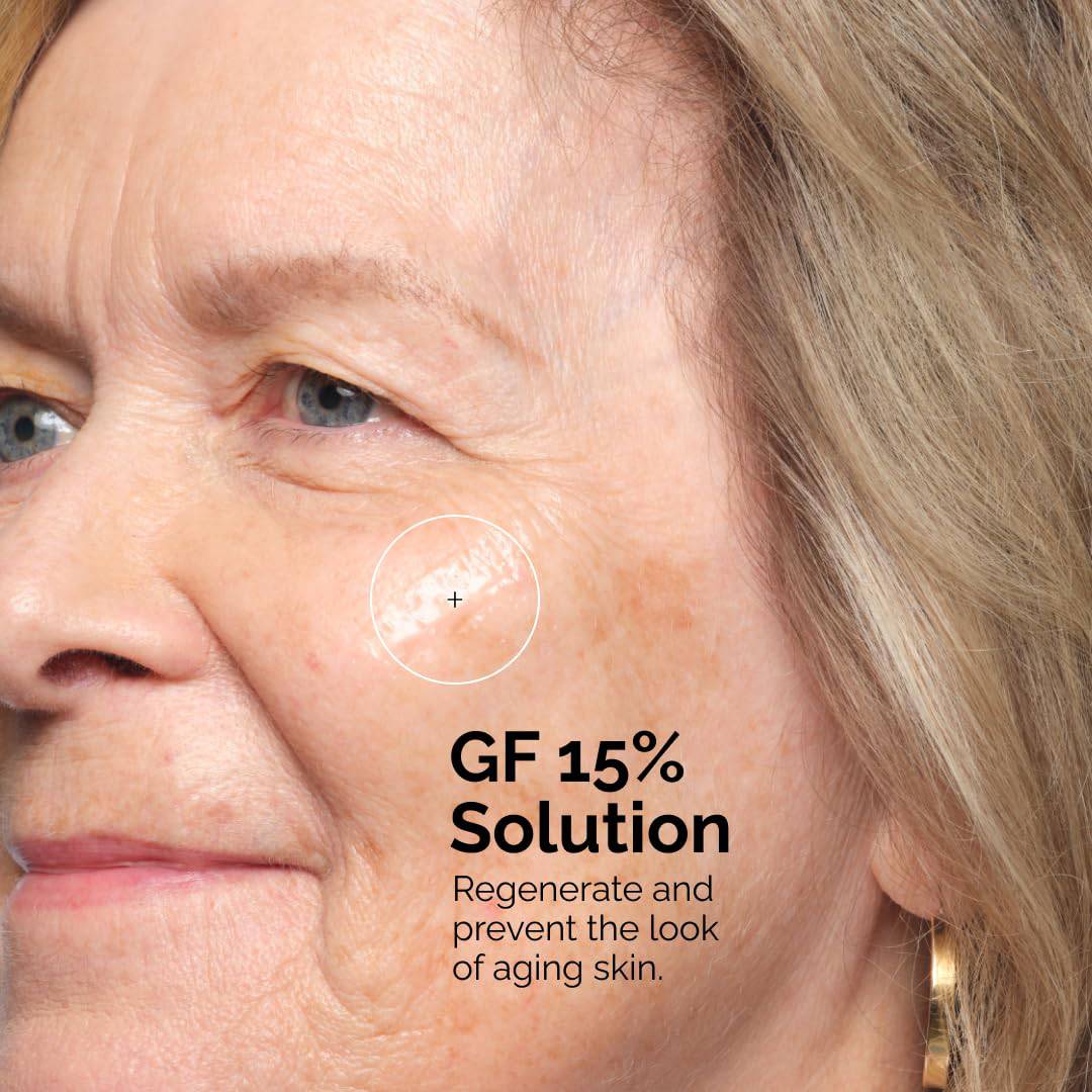 SlimBag The Ordinary GF 15% Anti-Aging Serum in a 1 fl oz bottle, showing the product bottle with label and dropper cap.