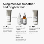 SlimBag Mandelic Acid 10% and Hyaluronic Acid serum bottle, gentle exfoliating skincare for clarity and hydration, 1 fl oz