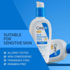 SlimBag CeraVe AM Facial Moisturizer with SPF 30, oil-free cream with hyaluronic acid, niacinamide, ceramides, 3 oz bottle