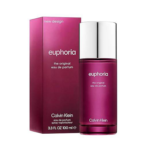 Calvin Klein Euphoria women's Eau de Parfum in a new bottle design, showcasing the long-lasting, iconic fragrance.