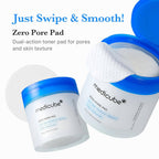 Medicube Toner Pads Zero Pore Pad 2.0, dual-textured facial pads with AHA and BHA for exfoliation and pore care, 70 pads.