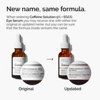 SlimBag The Ordinary Caffeine Solution 5% + EGCG eye serum in a clear bottle with dropper, designed to reduce dark circles and puffiness.