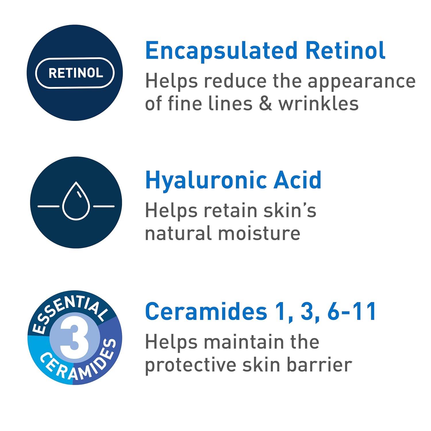 CeraVe Anti-Aging Face Cream with SPF 30, featuring retinol, hyaluronic acid, and ceramides for wrinkle reduction and hydration.