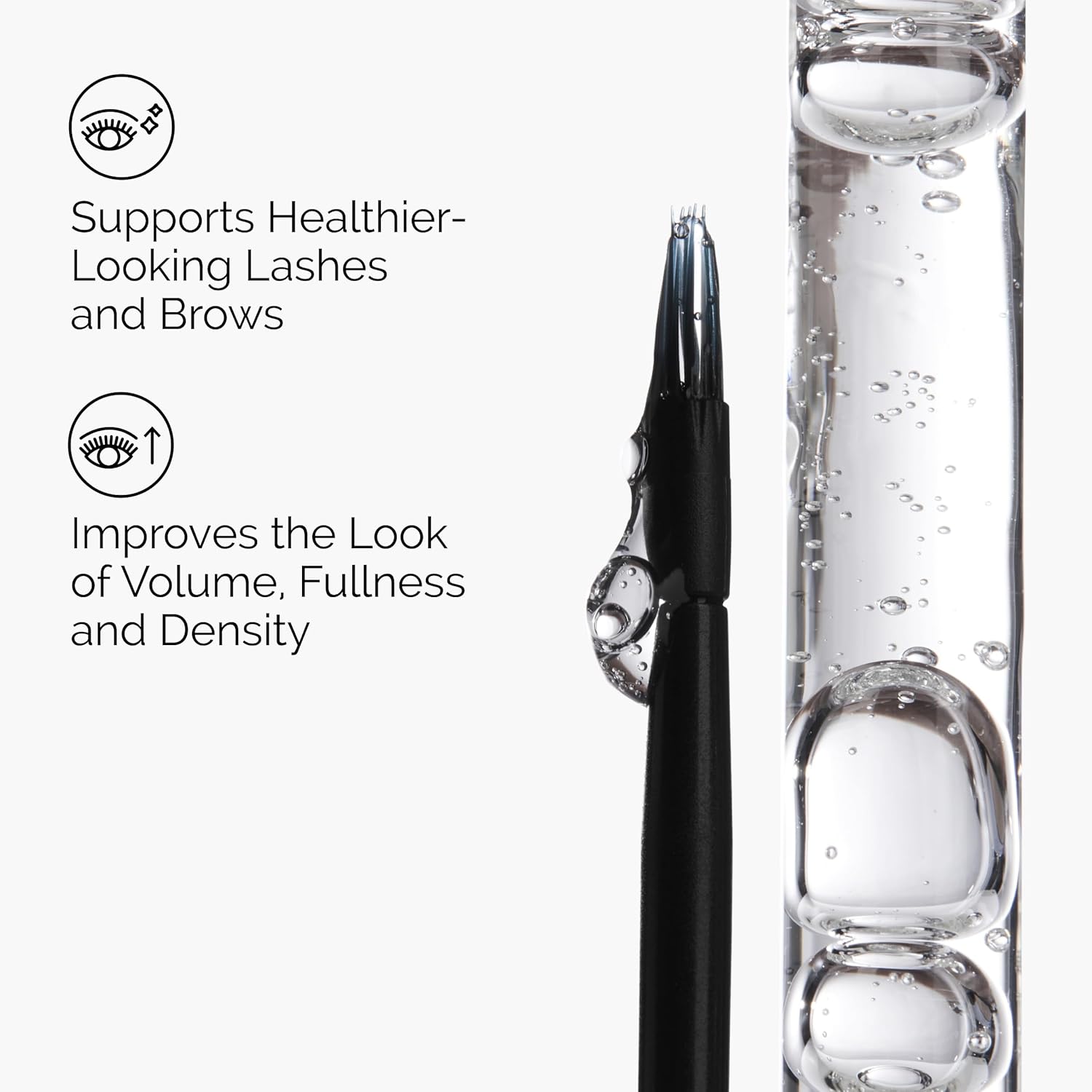 SlimBag The Ordinary Multi-Peptide Lash and Brow Serum bottle with applicator for thicker, fuller-looking lashes and brows.