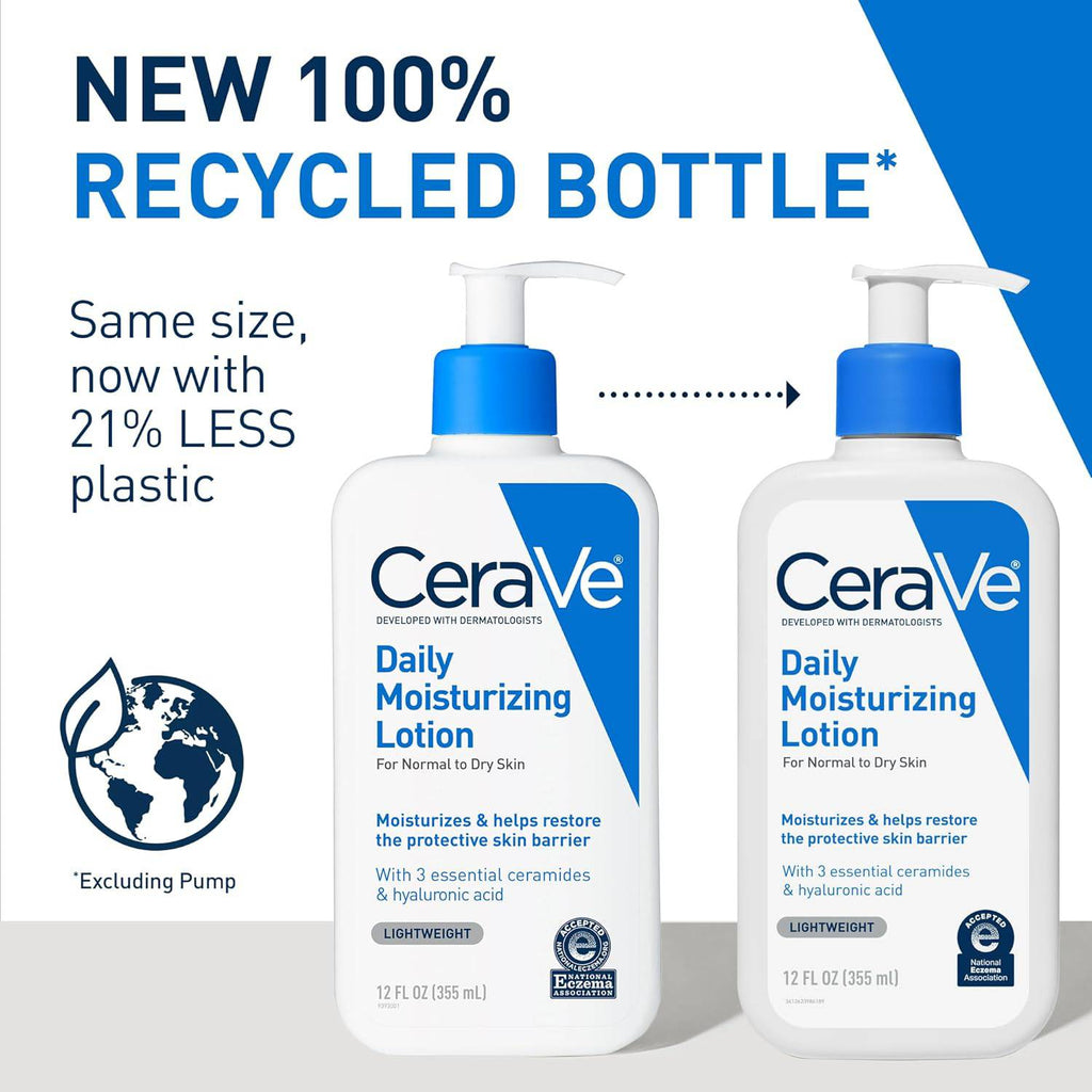 SlimBag CeraVe Daily Moisturizing Lotion for dry skin, fragrance-free body and face moisturizer with hyaluronic acid and ceramides