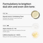 SlimBag The Ordinary Bright Set includes glycolic acid toner, alpha arbutin serum, and caffeine eye serum for radiant skin.