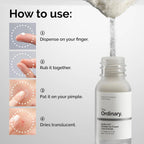 SlimBag The Ordinary Sulfur 10% powder-to-cream acne spot treatment with pimple size reduction and redness relief, 0.18 oz
