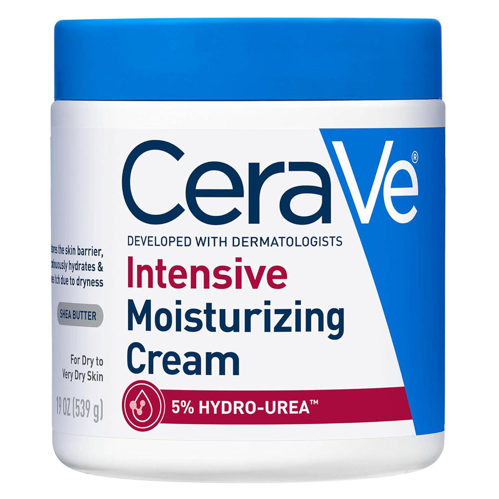CeraVe Intensive Moisturizing Cream body lotion with shea butter, fragrance-free, 19oz jar, for extremely dry skin and skin barrier repair