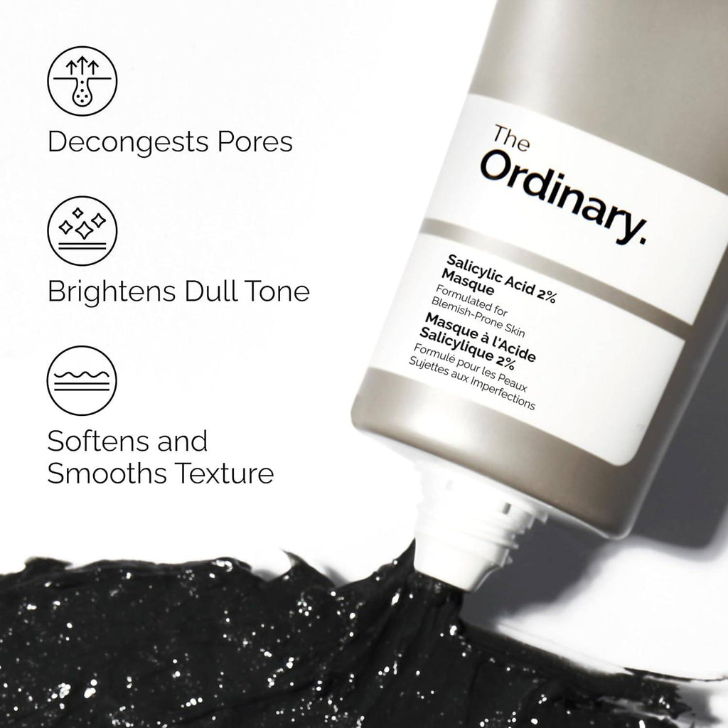 SlimBag clarifying charcoal and clay mask with salicylic acid for blemish-prone skin, 1.7 fl oz, in a white jar