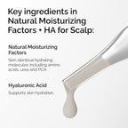 SlimBag Natural Moisturizing Factors + Hyaluronic Acid scalp serum with lightweight hydration, hyaluronic acid and squalane in a 2 oz bottle