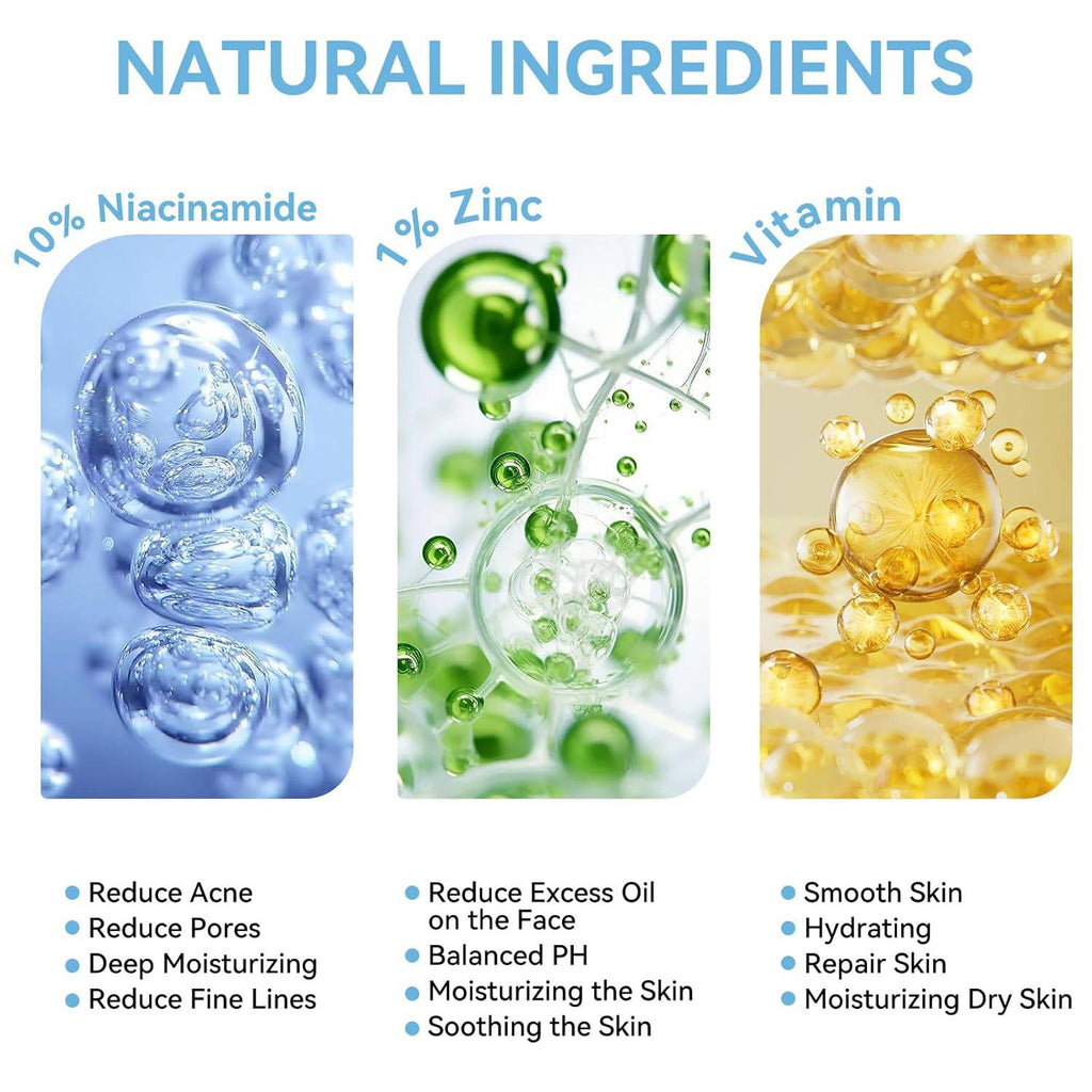 SlimBag Niacinamide 10% + Zinc 1% facial serum bottle, lightweight and non-greasy, designed for oil control and blemish reduction.