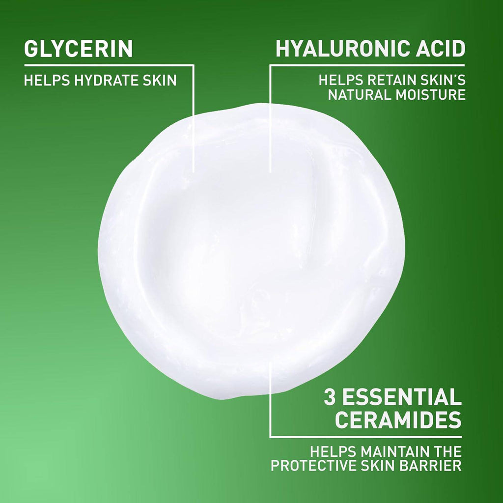 CeraVe Hydrating Facial Cleanser, Moisturizing Face Wash For Dry Skin, Hyaluronic Acid + Ceramides + Glycerin, Hydrating Cleanser For Normal To Dry Skin, National Eczema Association Certified