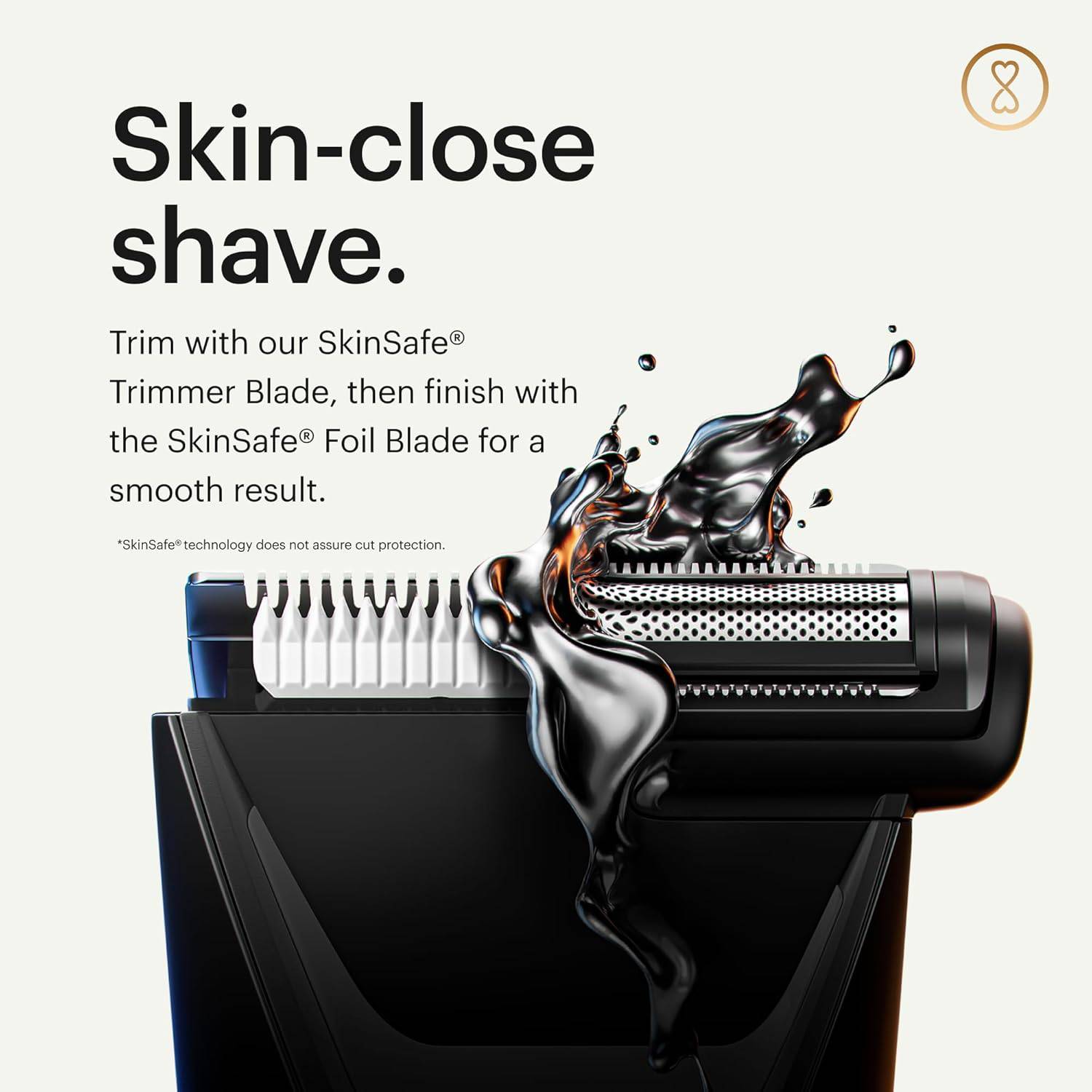 MANSCAPED® The Lawn Mower® 5.0 Ultra Groin & Body Hair Trimmer – Dual-Head SkinSafe® Trimmer & Foil Blades, Waterproof Wet/Dry Groomer, USB-C Rechargeable with Travel Case, Men’s Ball Shaver, Black
