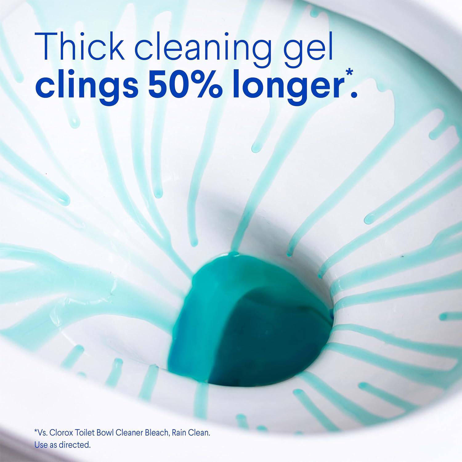 CLOROX Toilet Bowl Cleaner Clinging Bleach Gel, Ocean Mist, 24 Fl Oz, Pack of 2 (Package May Vary)