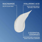 SlimBag CeraVe PM Facial Moisturizing Lotion with hyaluronic acid and niacinamide, lightweight oil-free face night cream in 3 oz bottle