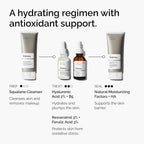 The Ordinary Resveratrol 3% + Ferulic Acid 3% antioxidant serum bottle, 1 fl oz, with clear dropper cap and label visible.