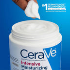 SlimBag CeraVe Intensive Moisturizing Cream with Shea Butter for dry skin, 19oz fragrance-free body lotion, 72-hour hydration