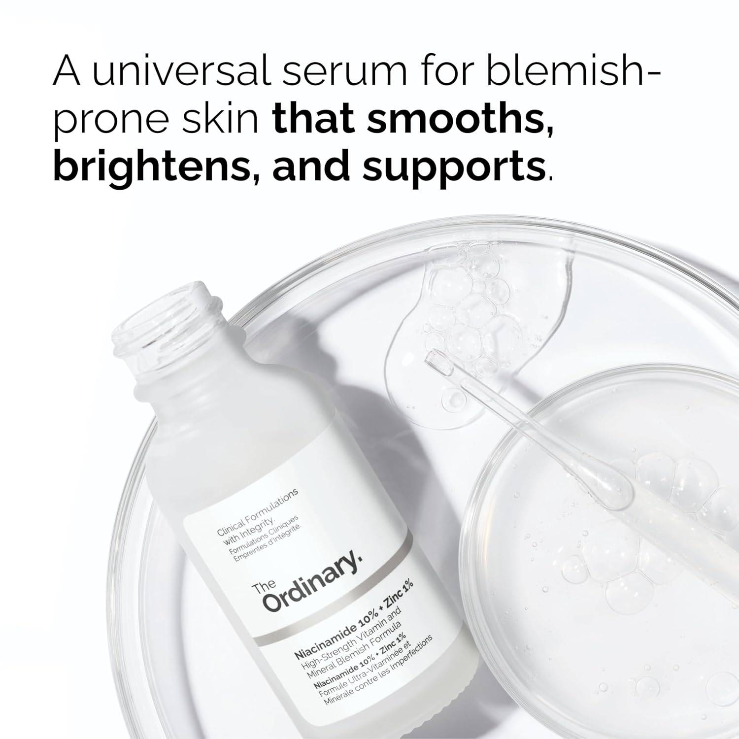 SlimBag The Ordinary Dull Skin Duo skincare set with Niacinamide 10% Zinc 1% and Caffeine 5% EGCG eye serum bottles