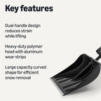 Amazon Basics Snow Shovel, 50 inch,1-Pack