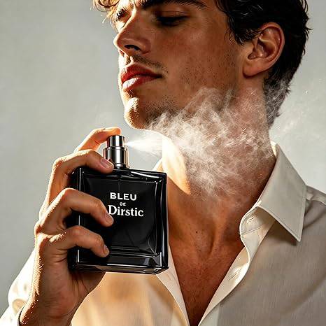 Dirstic Noir Blue de Paris for Men - Sophisticated Woody Aromatic Cologne, Long Lasting Fresh Masculine Scent Spray, 3.4 Fl Oz