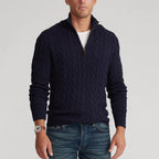 Half‑Zip Pullover with Collar for Men