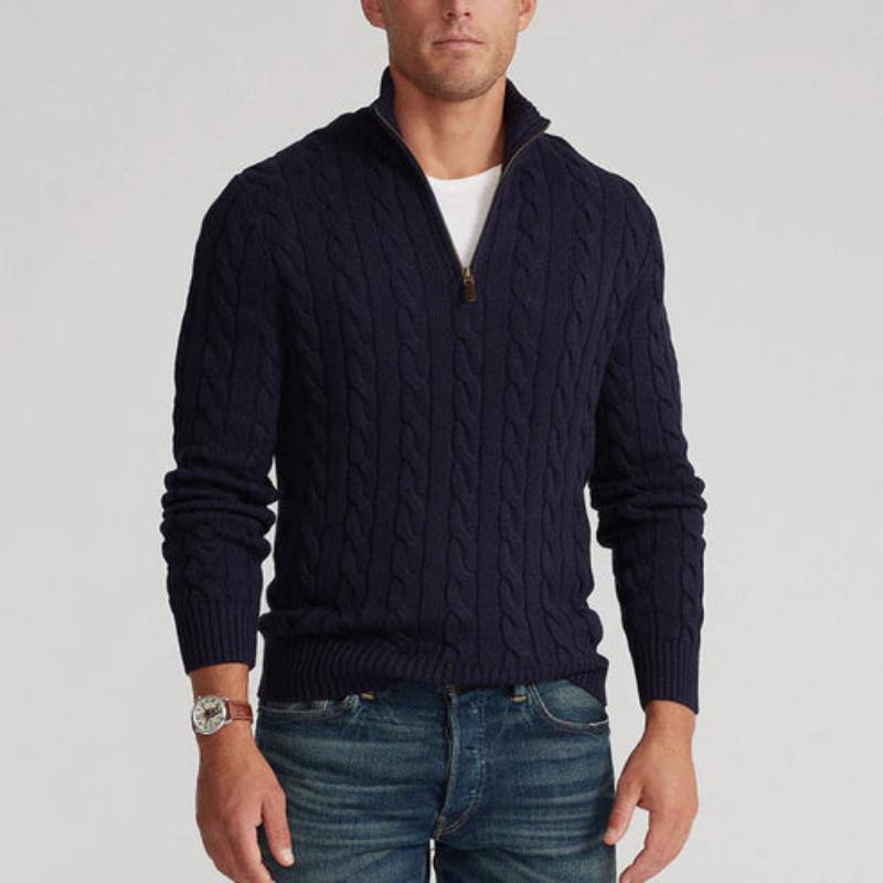 Half‑Zip Pullover with Collar for Men