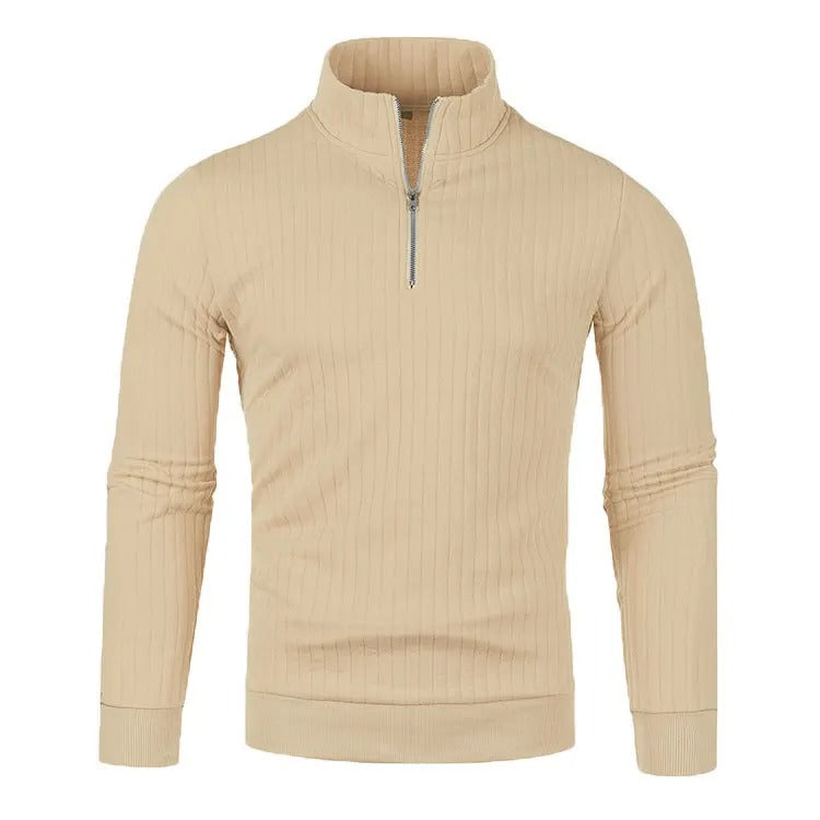Men Turtleneck Half Zip Sweater
