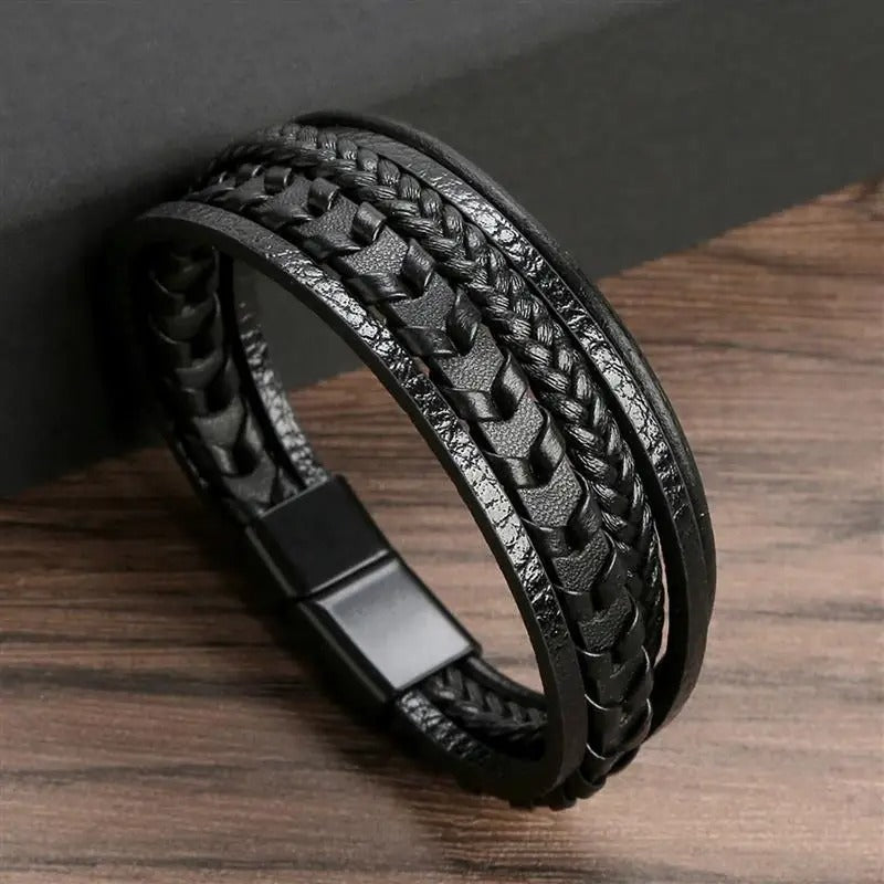 Men's Multi-layered Vintage Leather Bracelet