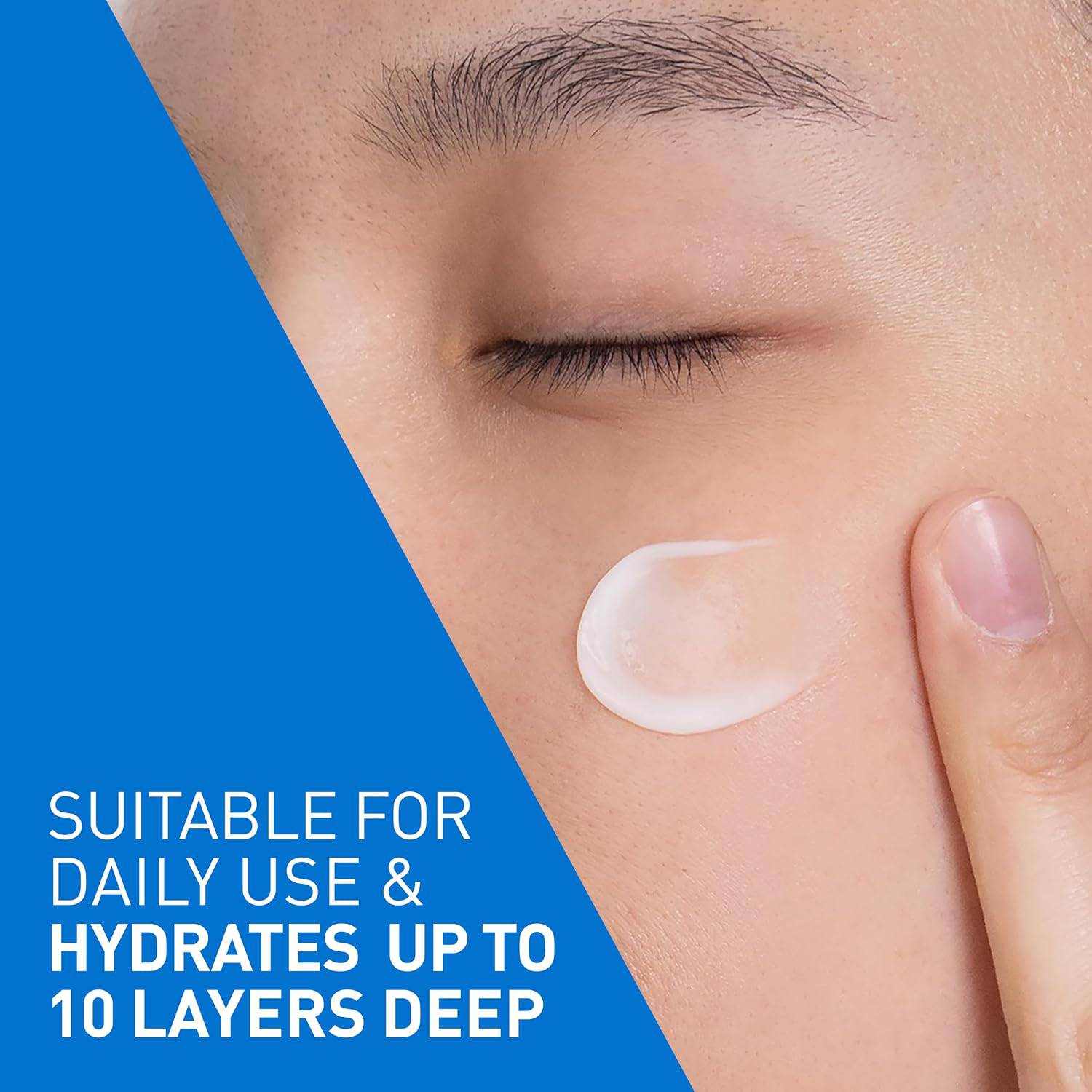 SlimBag CeraVe PM Facial Moisturizing Lotion with hyaluronic acid and niacinamide, lightweight oil-free night cream for face.
