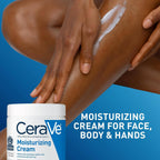 SlimBag CeraVe Moisturizing Cream for dry skin, body and face moisturizer with hyaluronic acid and ceramides, 19 oz jar
