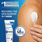 CeraVe Moisturizing Cream for face and body by SlimBag, 8 oz jar, suitable for normal to dry skin, with a white container and lid