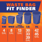 Hefty Ultra Strong Tall Kitchen Trash Bags, Lavender & Sweet Vanilla Scent, 13 Gallon, 80 Count