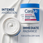 SlimBag CeraVe Intensive Moisturizing Cream with Shea Butter for dry skin, 19oz fragrance-free body lotion with 72H hydration