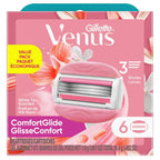 Gillette Venus ComfortGlide White Tea Women's Razor Blades, 3-Blade Razor Refills, 6 Count, Holiday Gifts for Women