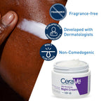 SlimBag CeraVe Skin Renewing Night Cream with peptide complex, hyaluronic acid, and ceramides for face moisturizing.