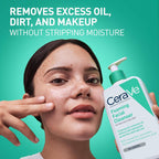 SlimBag CeraVe Foaming Facial Cleanser for oily skin with hyaluronic acid, ceramides, and niacinamide in an 8 oz bottle.