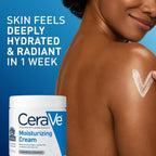 SlimBag CeraVe Moisturizing Cream for dry skin, body and face, with hyaluronic acid and ceramides, 81g tube, oil-free, fragrance-free