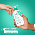 SlimBag CeraVe Foaming Facial Cleanser for oily skin, with hyaluronic acid and ceramides, 19 oz, fragrance-free, non-drying face wash