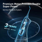 COSLUS Water Dental Flosser Teeth Pick: Portable Cordless Oral Irrigator 300ML Rechargeable Travel Irrigation Cleaner IPX7 Waterproof Electric Flossing Machine for Teeth Cleaning C20(F5020E)