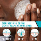SlimBag CeraVe Acne Foaming Cream Cleanser with 4% Benzoyl Peroxide, hyaluronic acid, niacinamide, and ceramides for face.