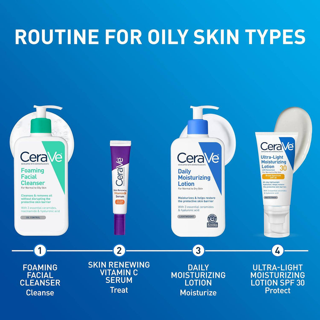 SlimBag CeraVe Daily Moisturizing Lotion for dry skin, fragrance-free body and face moisturizer with hyaluronic acid and ceramides