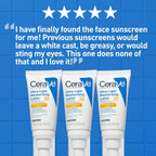 SlimBag CeraVe Ultra-Light Moisturizing Lotion with SPF 30, oil-free face moisturizer with hyaluronic acid and ceramides.