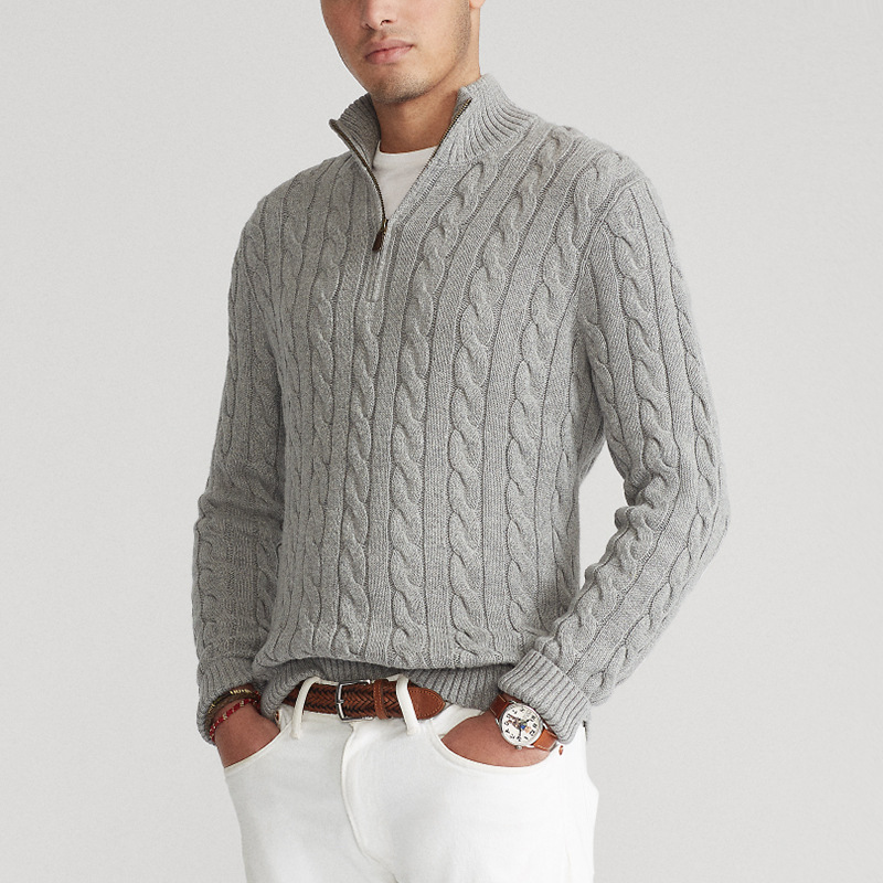 Half‑Zip Pullover with Collar for Men