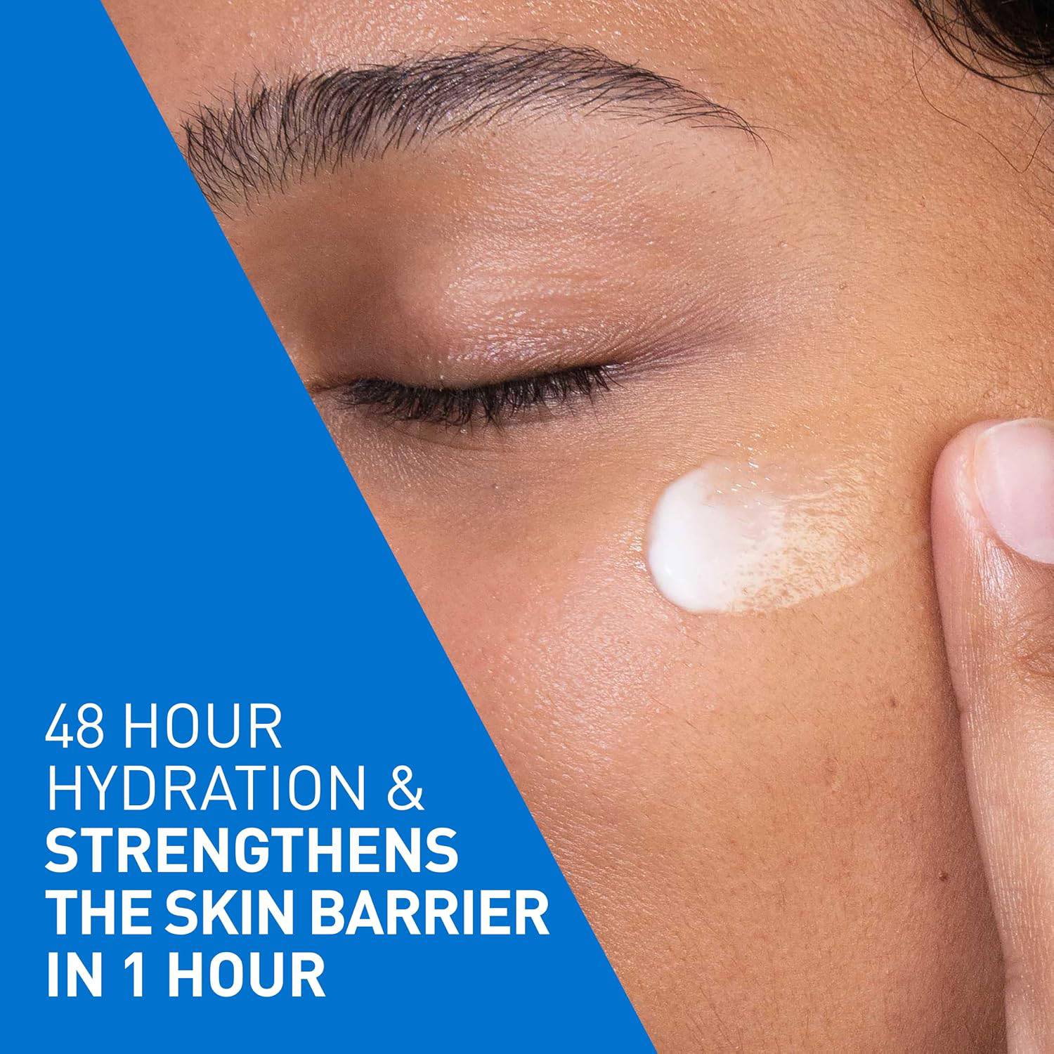 SlimBag CeraVe PM facial moisturizing lotion with hyaluronic acid and niacinamide, lightweight oil-free night cream for face